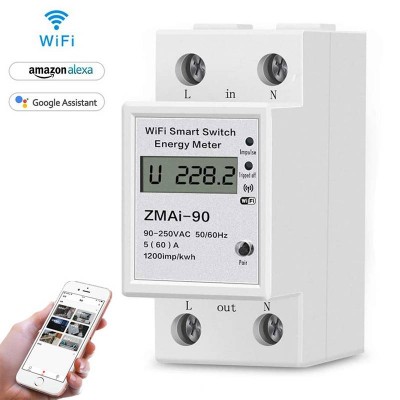 Iot Smart Wifi Electric Energy Meter Single Phase Digital Kwh Meter/smart Wifi Prepaid Energy Meter